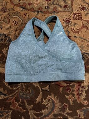 Gymshark Women's Adapt Animal Seamless Sports Bra Blue/Green